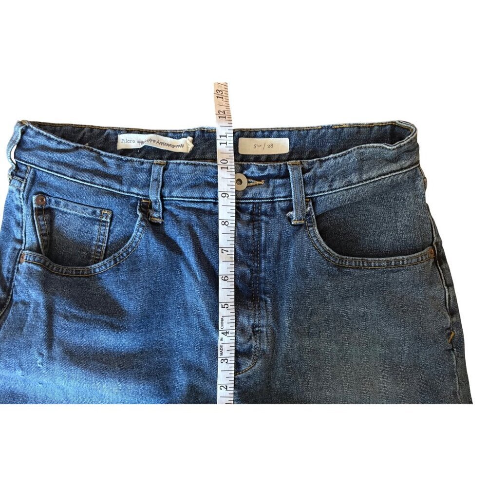 Anthropologie Denim Pilcro Two Tone Raw Hem Flare Cropped Jeans in Size 28 - Picture 9 of 15
